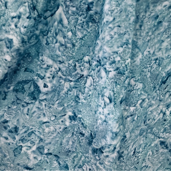 Blue Batik Style Handmade Women's Sleeveless Renaissance Tunic V Neck Tie Up - Picture 2 of 13